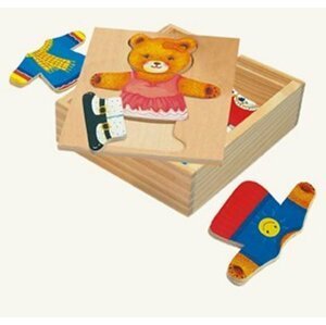 BINO Puzzle - šatní skříň - medvědice