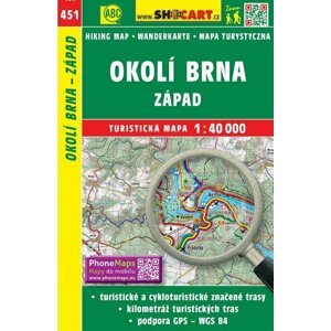 SC 451 Okolí Brna, západ 1:40 000