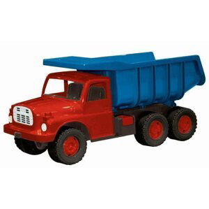 Auto Tatra 148 plast 73cm v krabici - červená kabina modrá korba - Dino