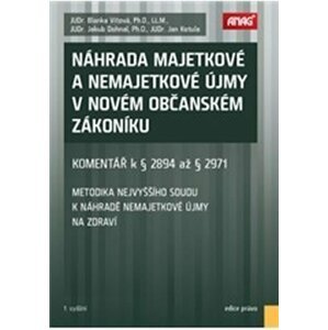 Náhrada majetkové a nemajetkové újmy v novém občanském zákoníku - Komentář k § 2894 až § 2971 - Blanka Vítová