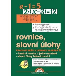 Algebra 8 (rovnice a sl.úlohy), pracovní sešit - Zdena Rosecká