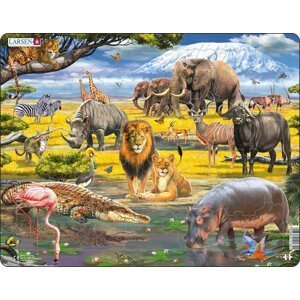 Puzzle MAXI - Zvířata africké savany/43 dílků - Kohoutová Visiodan