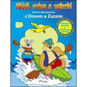 Nájdi, nalep a vyfarbi Staň sa športovcom s Dinom a Zuzom