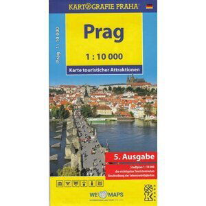 Prag - Karte touristischer Attraktionen /1:10 tis.