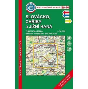Slovácko,Chřiby,J.Haná /KČT 89-90  1:50T Turistická mapa
