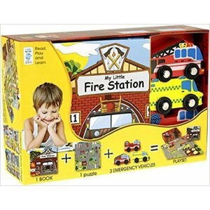 My Little Book about Fire Station (Book, Wooden Toy & 16-piece Puzzle)