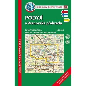 Podyjí, Vranovská přehrada /KČT 81 1:50T Turistická mapa