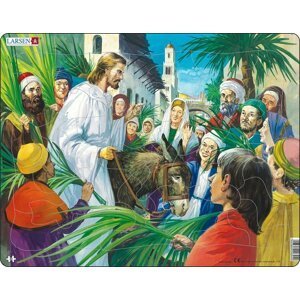 Puzzle MAXI - BIBLE - Ježíš - příchod do Jeruzaléma/33 dílků -  Larsen