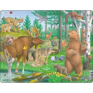 Puzzle MAXI - Zvířata v lese/29 dílků - Larsen