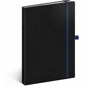 Notes - Vivella Classic černý/modrý, tečkovaný, 15 x 21 cm