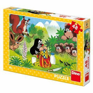 Puzzle Krtek a svačina 48 dílků 26x18cm v krabici 27x19x4cm - Dino