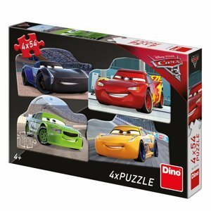 Auta 3 - Rivalové: puzzle 4x54 dílků - Dino