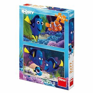 Hledá se Dory: puzzle 2x77 dílků - Dino