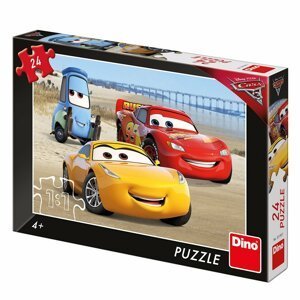 Puzzle Cars/Auta na pláži 24 dílků 26x18 cm v krabici 27x19x3,5cm - Dino