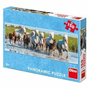 Panoramatické puzzle Camargští koně 150 dílků
