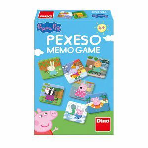 Pexeso 48 pevných kartiček Prasátko Peppa/Peppa Pig společenská hra v krabičce 12x18x3,5cm - Dirkje
