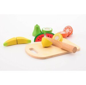 Dřevěné ovoce s prkénkem a nožem - JRK
