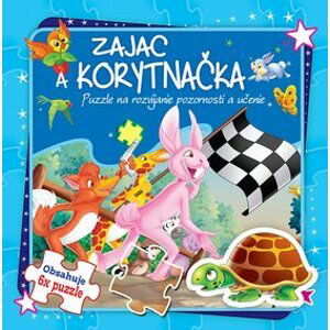 Zajac a korytnačka Puzzle na rozvíjanie pozornosti a učenie