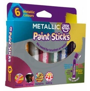LITTLE BRIAN PAINT STICKS metalické barvy, 6-pack - EPEE