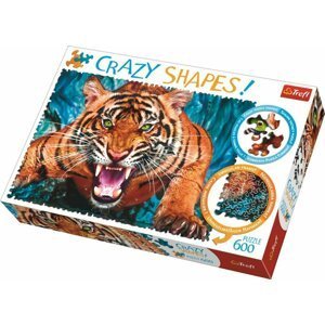 Trefl Puzzle Útok tygra / 600 dílků, Crazy Shapes - Supco