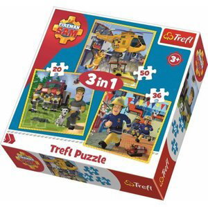 Trefl Puzzle Požárník Sam 3v1 (20,36,50 dílků)