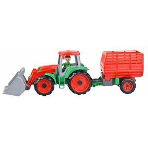 Auto Truxx traktor nakladač s přívěsem na seno s figurkou v krabici 53x19x16cm 24m+ - Loana