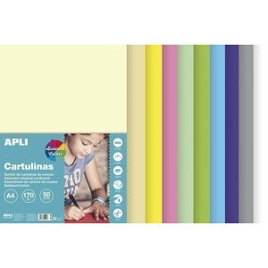 Barevný papír A4 170 g - mix pastelových barev 50 ks