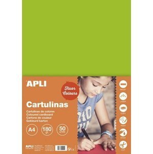 Barevný papír A4 170 g fluo-zelený 50 ks