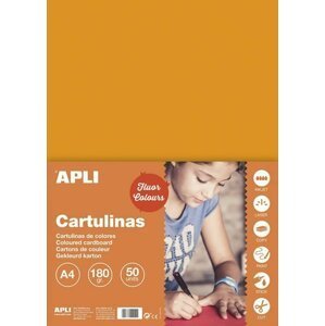 Barevný papír A4 170 g fluo - oranžový 50 ks