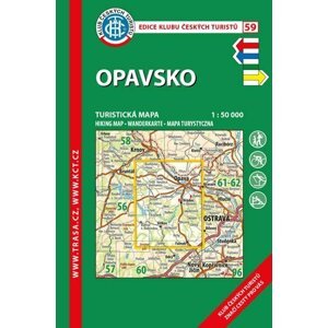 KČT 59 Opavsko 1:50 000/turistická mapa