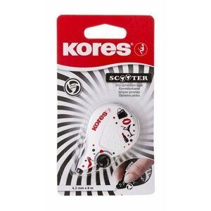 Kores SCOOTER BLACK WHITE, mix 4,2 mm x 8 m