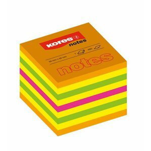 Kores Neonové bločky CUBO Summer 75x75mm, mix barev