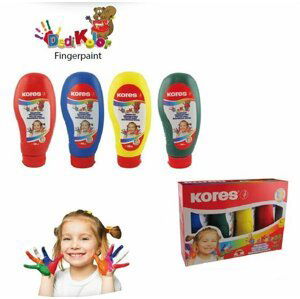 Kores Prstové barvy DEDI KOLOR 150 ml x 4 barvy