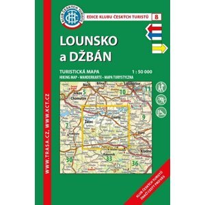 KČT  8 Lounsko a Džbán 1:50 000/turistická mapa