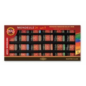 Koh-i-noor barvy akvarelové umělecké MONDELUZ, souprava 24 ks v krabičce