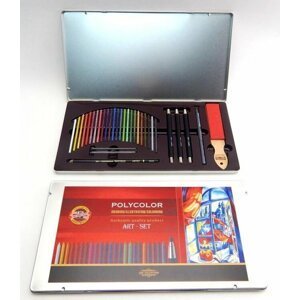 Koh-i-noor pastelky umělecké POLYCOLOR kreslířská sada 32 ks v plechové krabičce