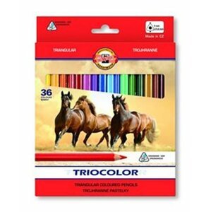 Koh-i-noor pastelky TRIOCOLOR trohranné 36 ks