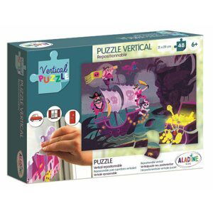 Vertikální okenní puzzle - Piráti 48 dílků