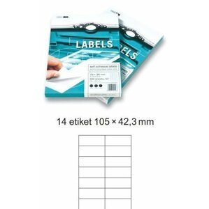 Etikety EUROLABELS - 14 etiket na A4 (100 ks), 140g
