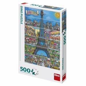 Puzzle 500 Eiffelova věž kreslená - Dirkje