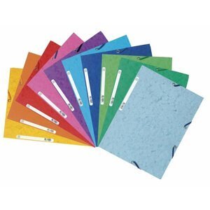 Spisové desky s gumičkou A4 prešpán 400 g/m2 - mix barev