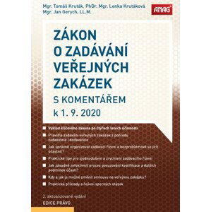 ANAG Zákon o zadávání veřejných zakázek s komentářem k 1. 9. 2020 - Tomáš Kruták