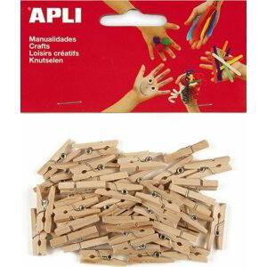 APLI dřevěné kolíčky 25 x 3 mm - přírodní 45 ks