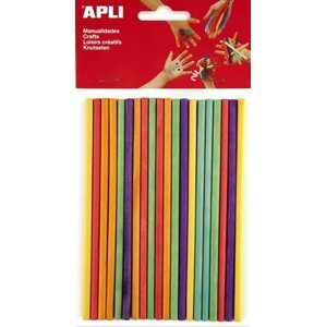 APLI špejle dřevěné 150 x 5 mm - mix barev 25 ks