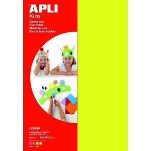 APLI pěnovka fluorescenční 210 x 297 mm - mix fluo barev 4 ks