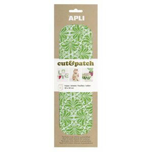 APLI Cut&Patch papír 30 x 50 cm - Zeleno-bílý motiv 3 ks