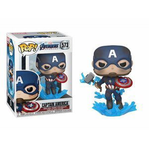 Funko POP Marvel: Endgame - Capt A w/BrokenShield&Mjolnir