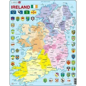 Puzzle Mapa Irsko 48 dílků - Leap frog