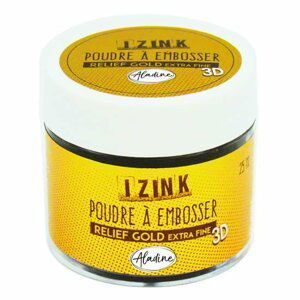 Embosovací prášek IZINK - zlatý, detailní, 25 ml