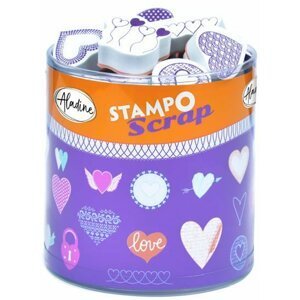 Razítka Stampo Scrap - srdíčka 35 ks